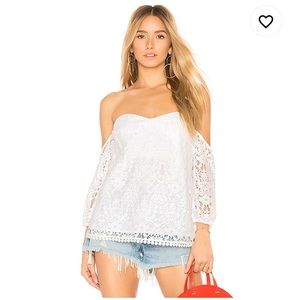 Off the shoulder lace top